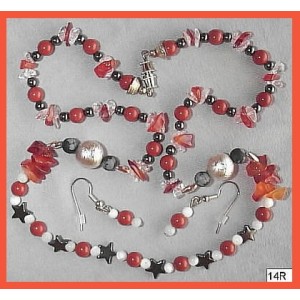  Mars, the Angry Red planet Necklace Set