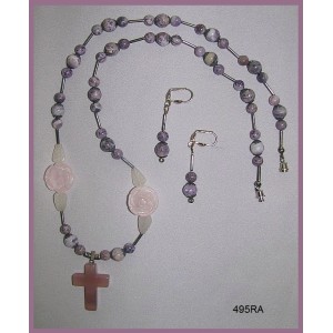 Jesus, Rose of Sharon Necklace Set