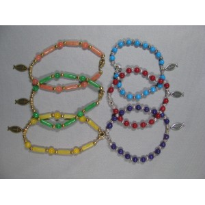 Bold and Bright Christian Bracelet assortment-Icthus